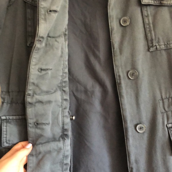 ECOTE Grey/Blue Cargo Jacket SIZE XS With buttons and pockets - Picture 6 of 15